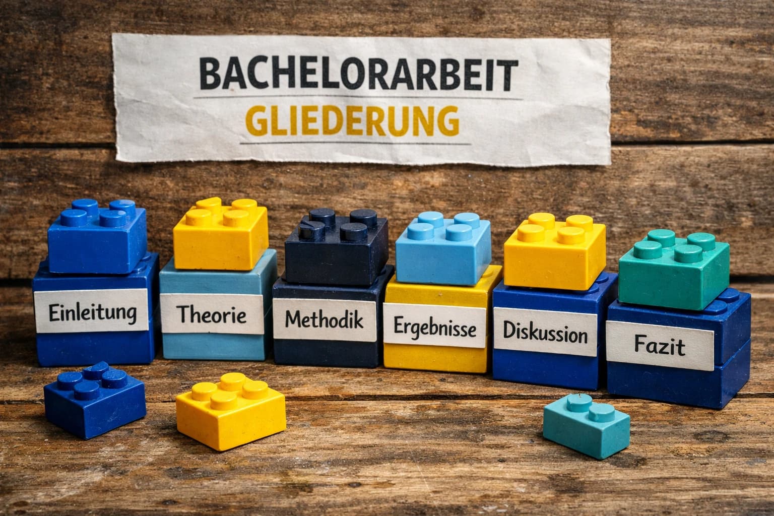 Gliederung einer Bachelorarbeit mit Kapitelbausteinen von Einleitung bis Fazit
