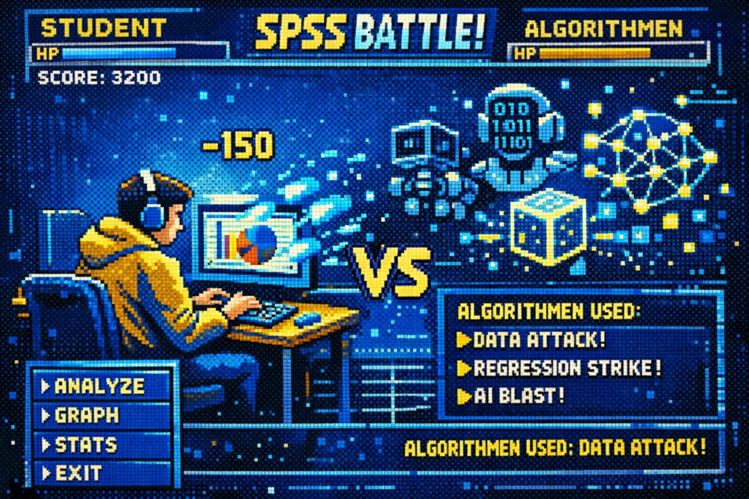 SPSS statistische Auswertung für BWL Bachelorarbeit - Student vs. Algorithmen im Pixel-Game-Style