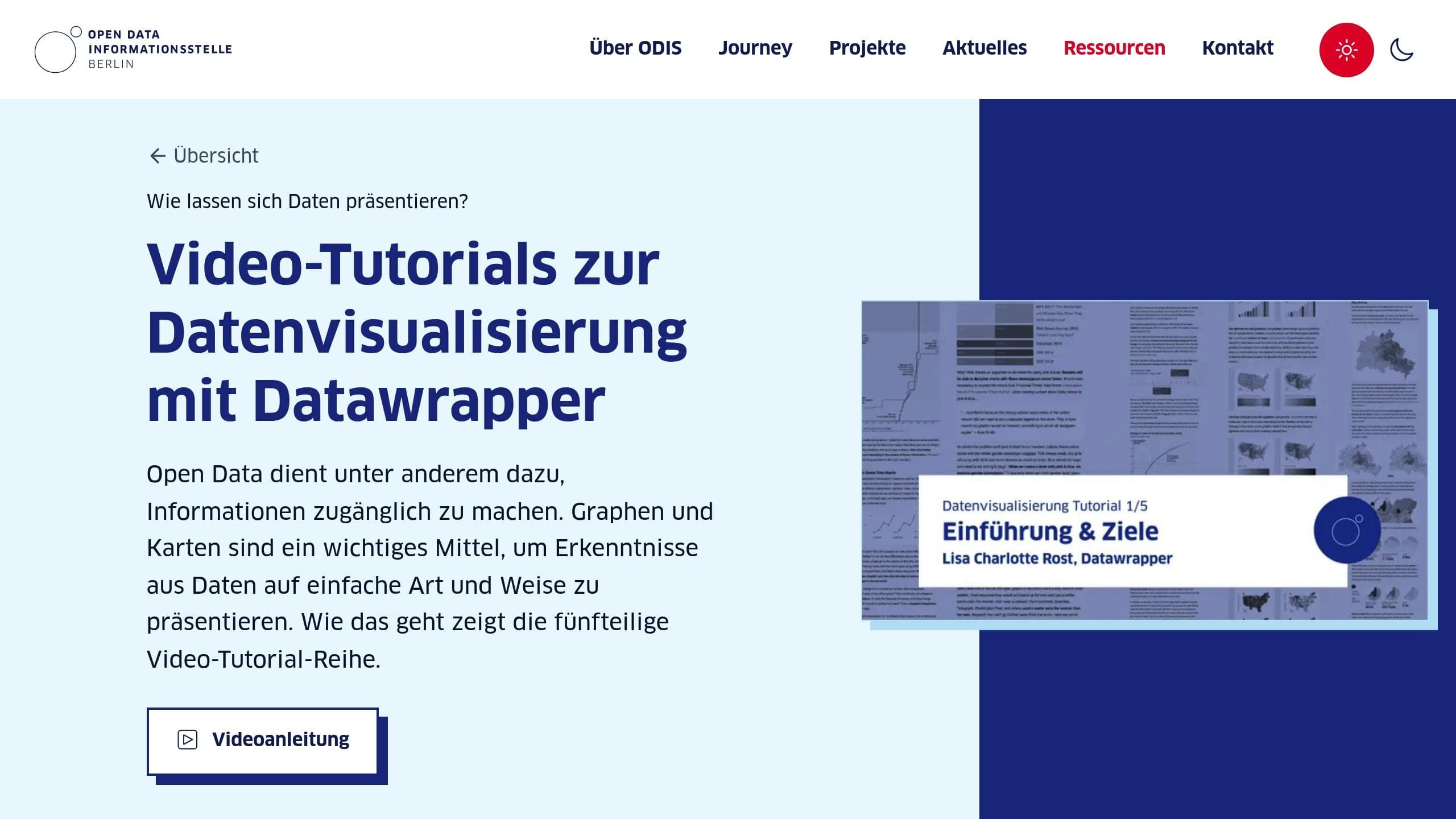 ODIS Berlin Tutorial zur Datenvisualisierung