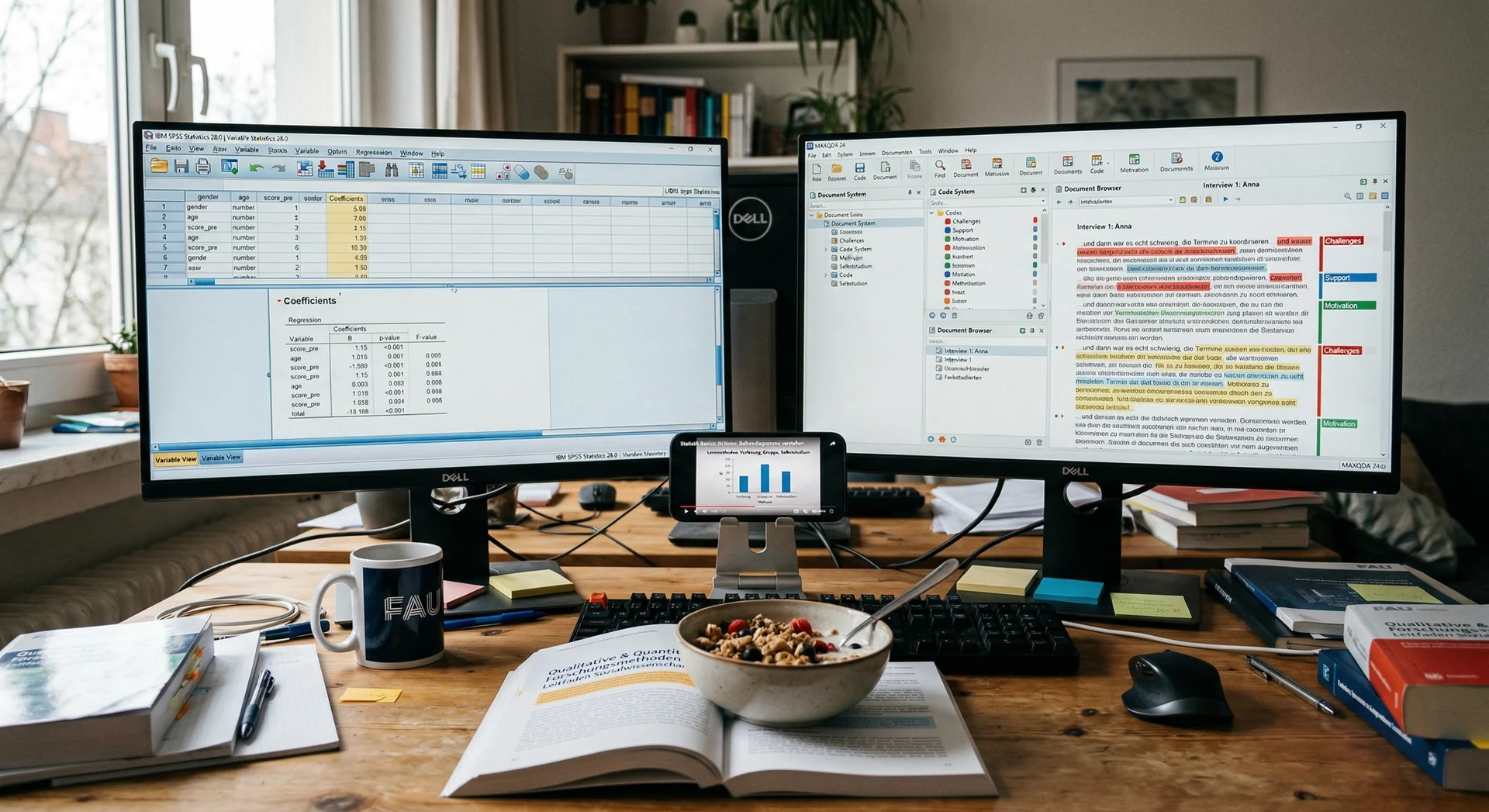 Masterarbeit zwischen SPSS, MAXQDA und Erklärvideo auf dem Smartphone