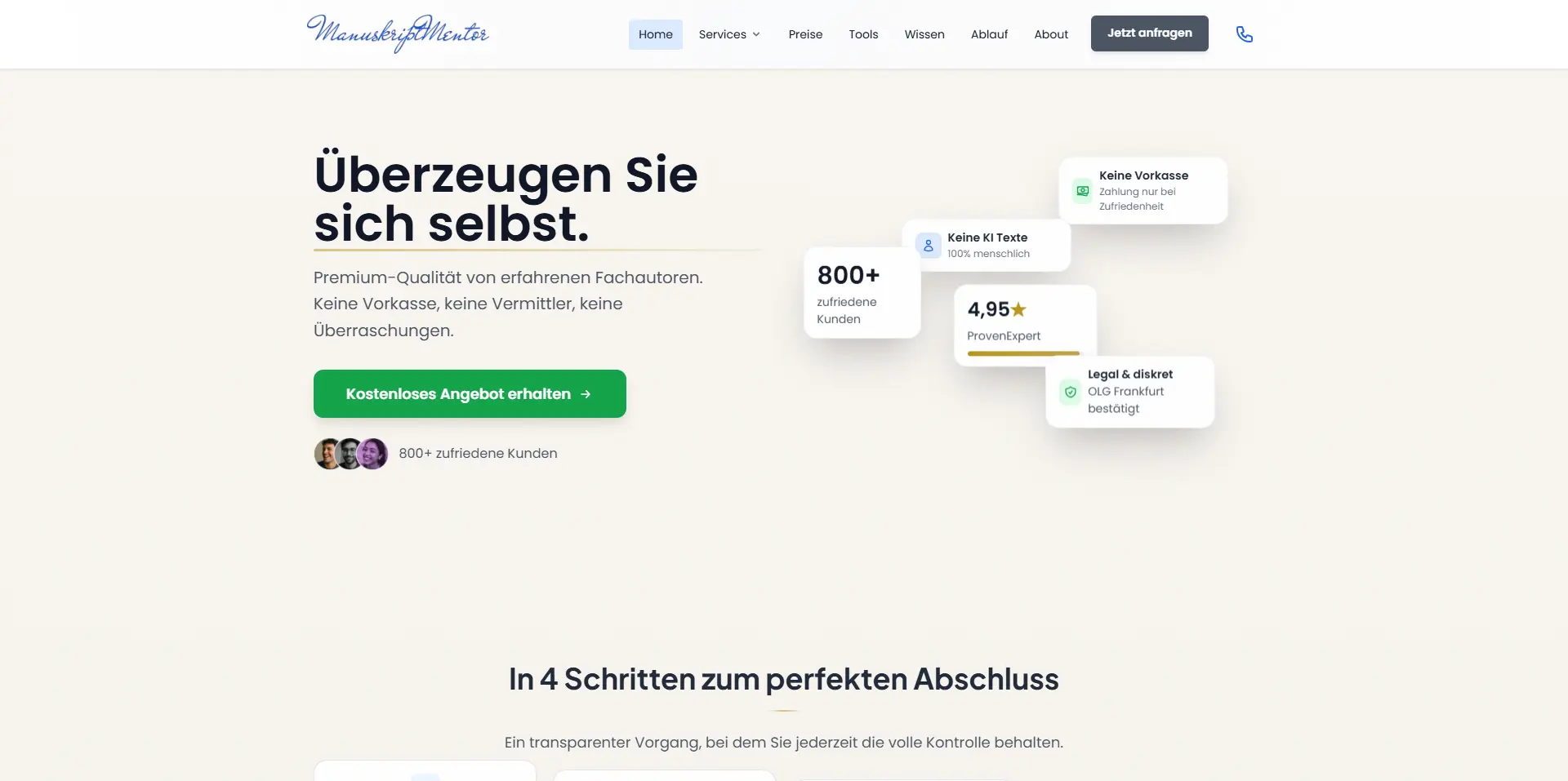 ManuskriptMentor Unterstützung
